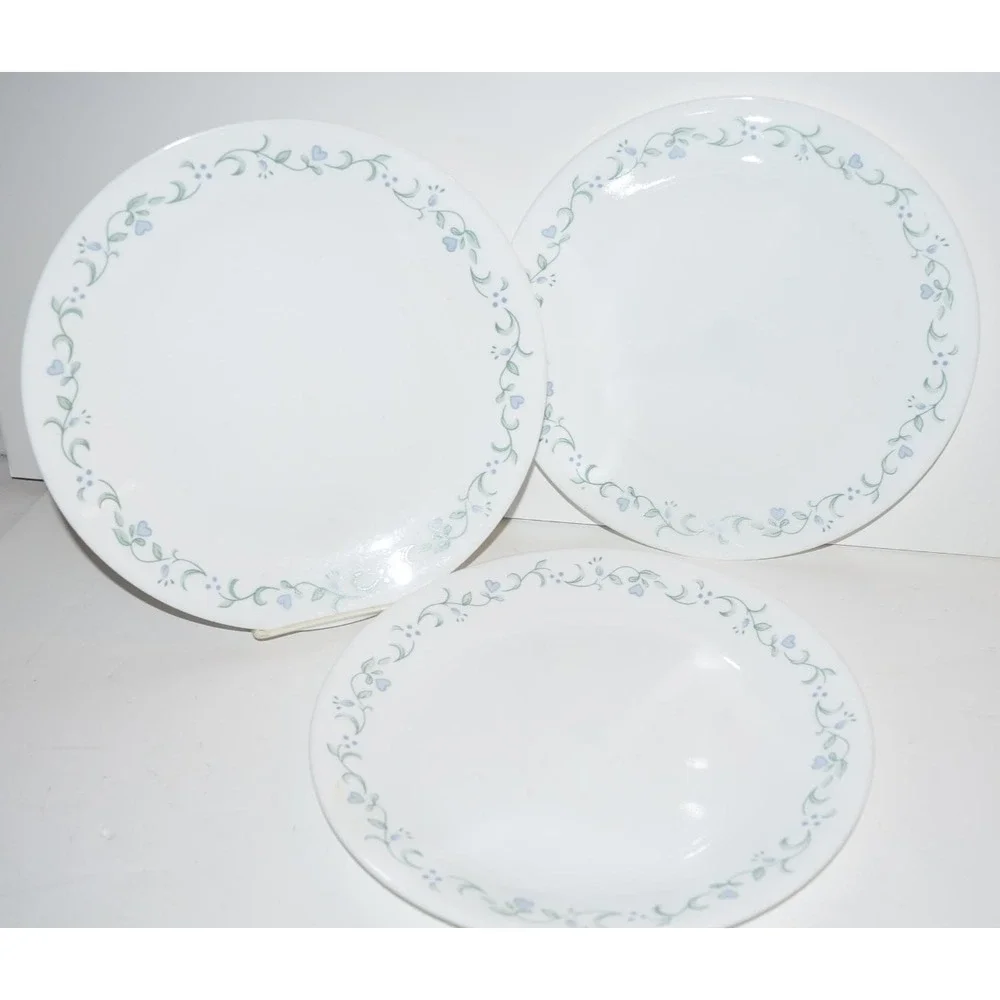 Vtg Corelle Country Cottage Dinner Plates 3pc set